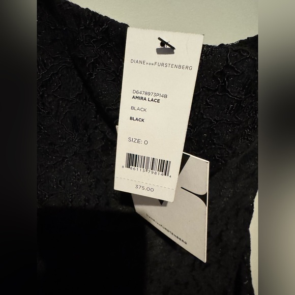 DVF - Amira Lace Dress in Black size 0 - Picture 5 of 6